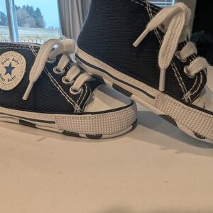 Black High-Top Kids Shoes